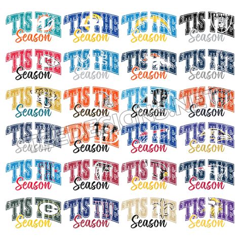 32 Tis The Season Grunge NFL Designs PNG – Tee Designs