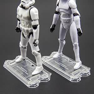 NC EBCO 30 Pieces Action Figure Display Stands Clear Doll Model Support ...