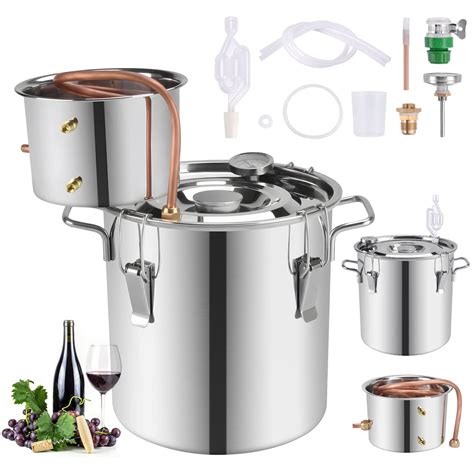 Buy Slendor 5Gal Alcohol Still - 18L Stainless Steel Water Alcohol ...