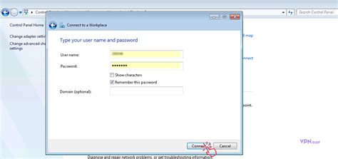 Image result for Setting Up a VPN Connection Windows 7