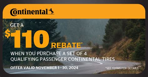 National Tire Rebates - Continental | Roll into Savings