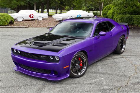 Purple awesomeness dodge challenger fitted with aftermarket vented hood – Artofit