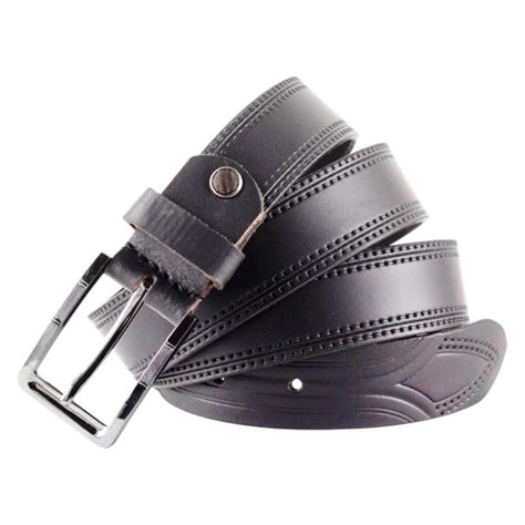 Crabby Hunt Men’s Classic Black Genuine Leather Belt – Sleek & Durable