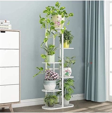 Bee Creative 4 Tier Wrought Iron Plant Stand Flower Stand Shelf ...