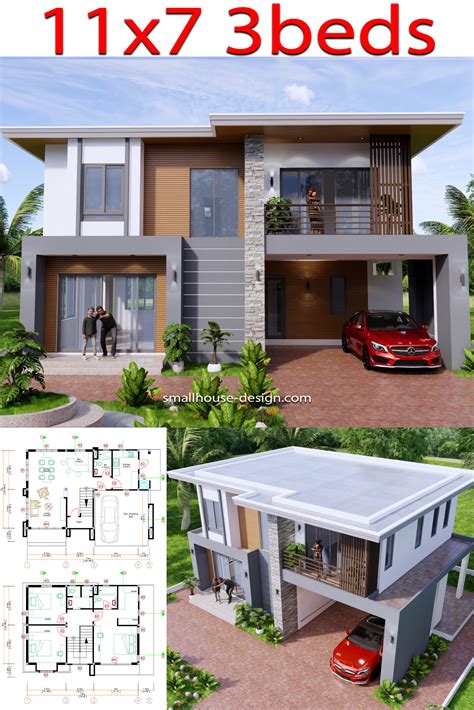 Small Modern House Plans Flat Roof 3 Bedroom Modern House Design