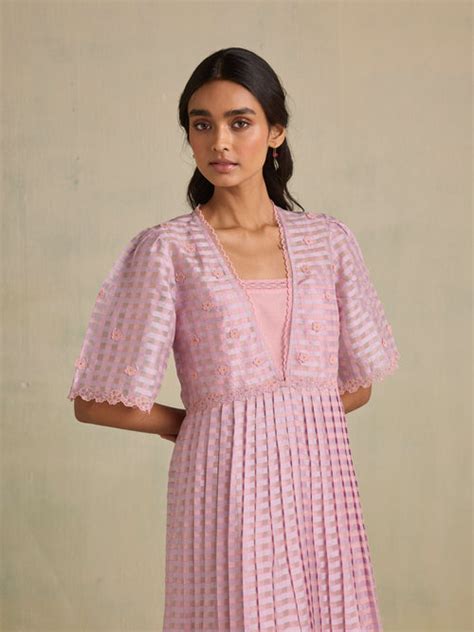 Purple Sky Organza Dress | Lavender Hues | Pure Silk | Buna Studio