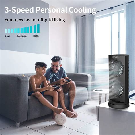 DR.PREPARE Dr. Prepare Portable Tower Fan with Dual Air India | Ubuy