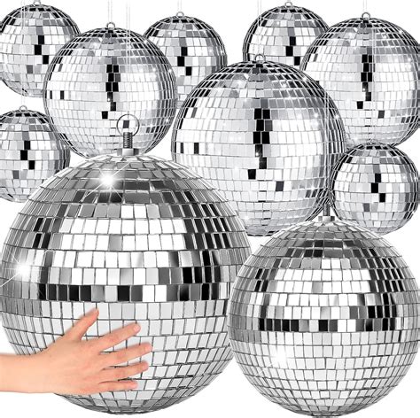 17 Pack Large Disco Ball Small Hanging Mirror Disco Decorations for ...