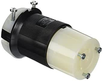 Hubbell HBL2323 Locking Connector, 20 amp, 250V, L6-20R, Black and ...