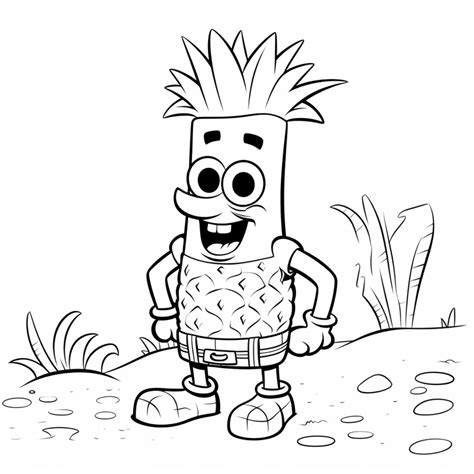 Caveman Spongebob Coloring Page
