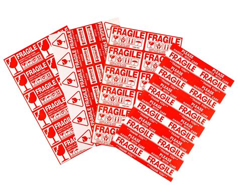 Tupalizy 4 Style 3.5"x 2" Fragile Handle with Care Stickers for ...