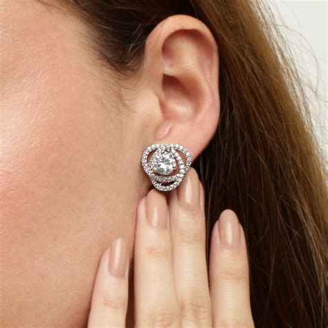 925 Sterling silver DETACHABLE CLUSTER EARRING for Women ...