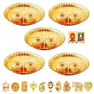 Buy TAVASYA Round Shape Kumkum Box or Sindoor Daani – Gold – Pack of 10 ...