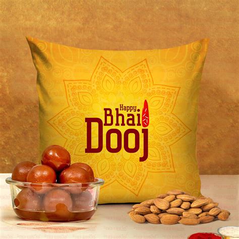 Buy | Happy Bhai Dooj Combo with Gulab Jamun, Almonds ,Kalawa and Roli ...