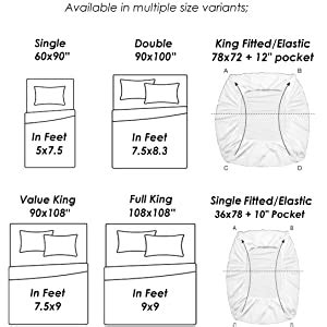 Home Ecstasy 100% Cotton Double Bedsheet with 2 Pillow Covers, 140 tc ...