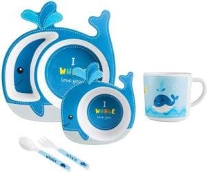 SKTOYZONE Pack of 5 Bamboo Eco-Friendly Bamboo Fibre Kids 5 Pc Dinner ...