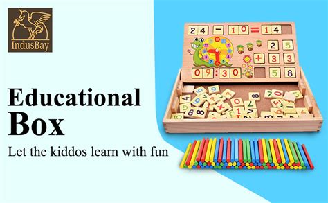 IndusBay® Wooden Educational Multi-Functional Digital Computing ...