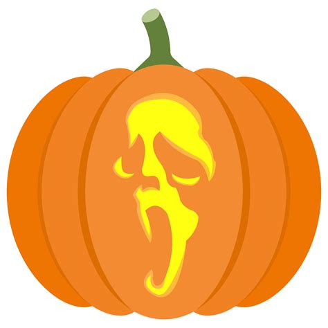 Ghostface Silhouette Pumpkin Stencil | Free Printable Papercraft Templates