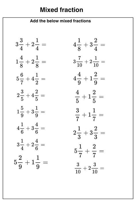 Mix Fraction Problems 的图像结果