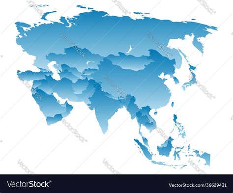 Asia Continent Map Vector 的图像结果