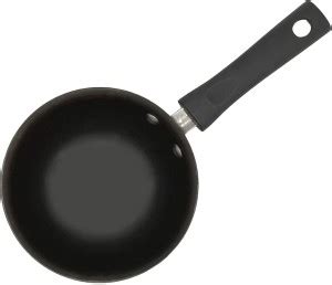 Trilonium Pre-Seasoned Mild Carbon Steel Tadka Pan 12 cm diameter 0.25 ...