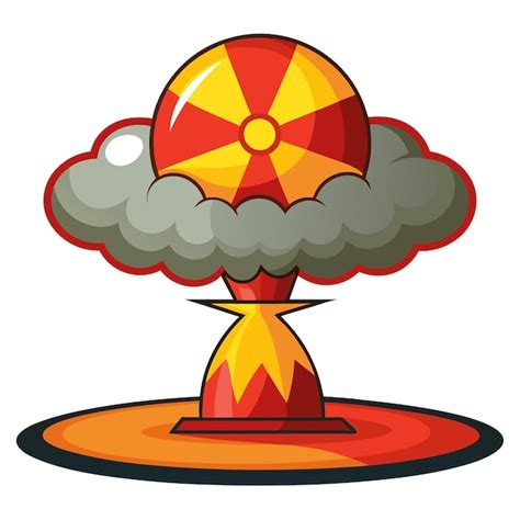 Nuclear bomb clip art and Vector Design With a White Background ...