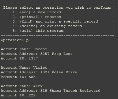 Account Database 的图像结果
