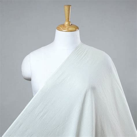 White Fabric - Handloom Silk & Cotton White Fabric Material | iTokri