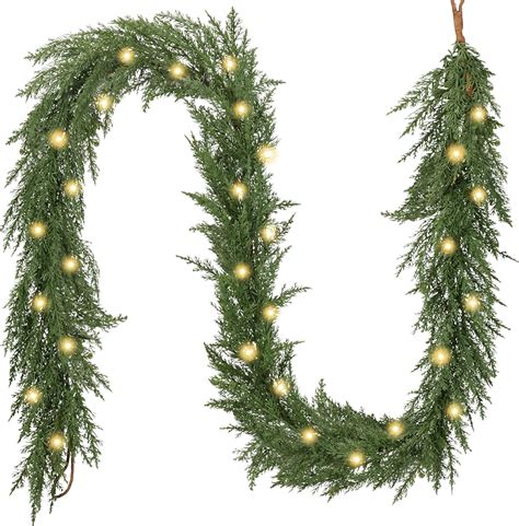 Amazon.com: Valery Madelyn 6 Ft Artificial Norfolk Pine Garland for ...