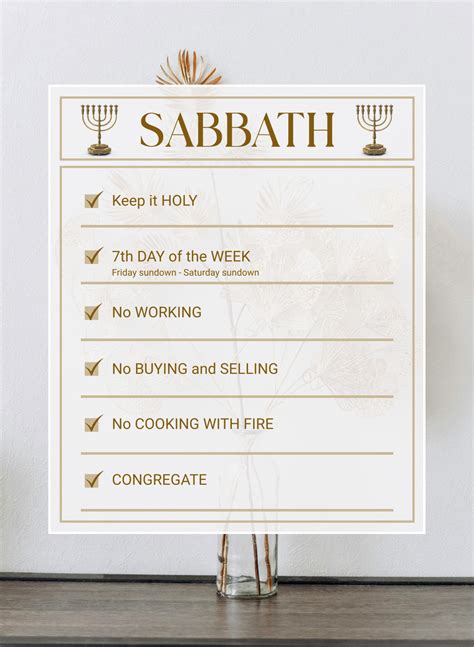 Rules Of The Sabbath