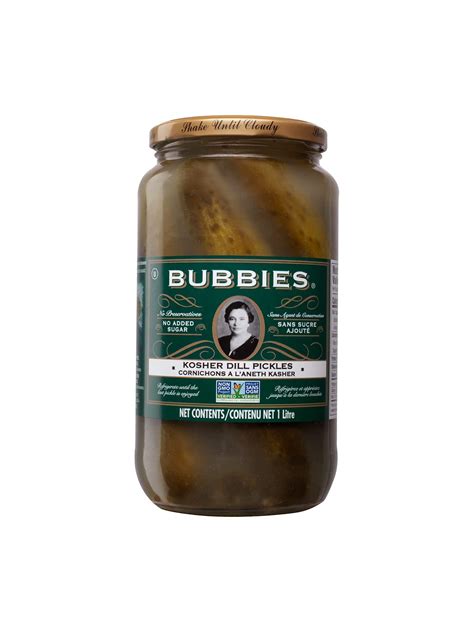 Bubbies Pure Kosher Dill Pickle 33.0 OZ - Authentic Flavor, Pack of 1 ...