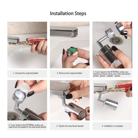 Buy 720 Degree Swivel Sink Faucet Aerator,Big Angle Spray Aerator Dual ...