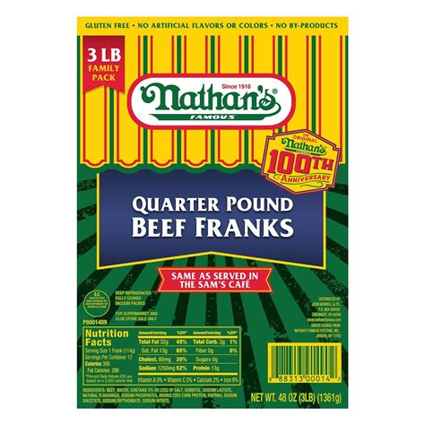 Nathan's Hot Dogs Gluten Free