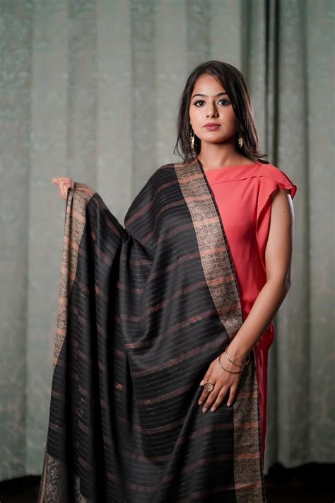 Sd Stripe Pala Border Shawl – The Shawl Studio