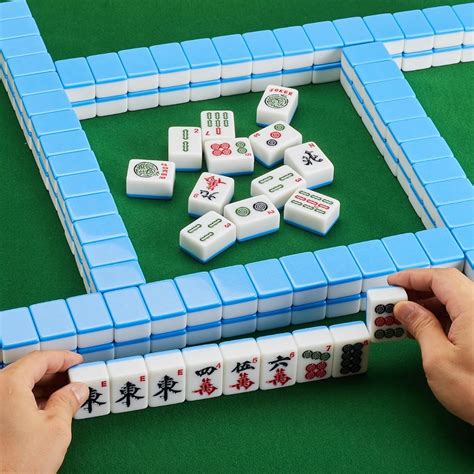 YANMEIYA American Mahjong Set 166 Premium Sky Blue Mahjong India | Ubuy