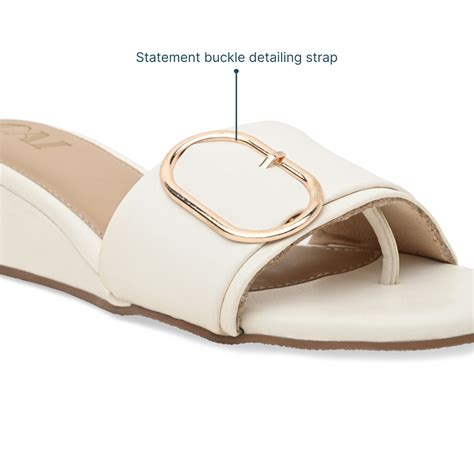 Buckled White Strap Wedge – The CAI Store