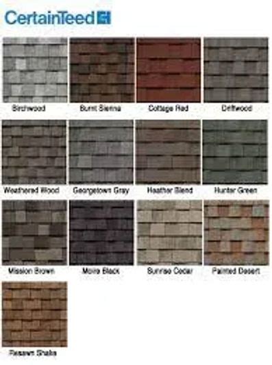 CertainTeed Color Chart | Quality Roofing Restorations