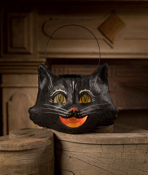 Vintage Halloween Cat Decorations