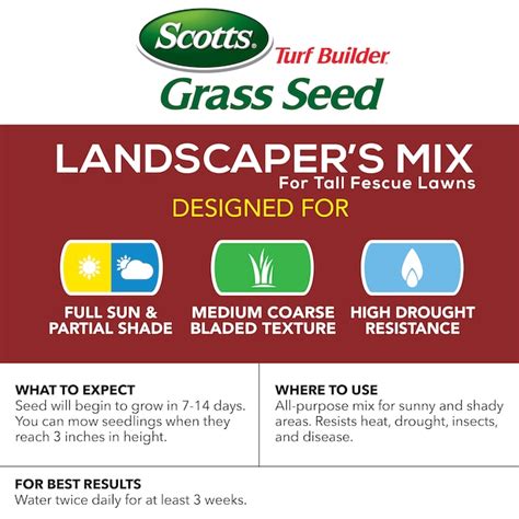 Scotts Turf Builder Landscaper's (North) 20-lb Mixture/Blend Grass Seed ...