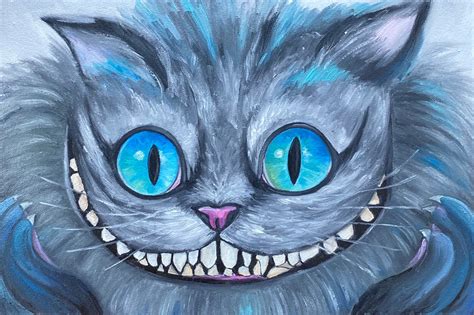 Cheshire Cat Painting Alice in Wonderland Original Art Cheshire Cat ...