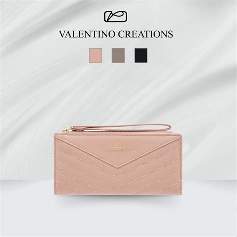 Valentino Creations Dahlia Belt Zip-Around Ladies Purse Women Long Zip Set Wallet with Multi ...