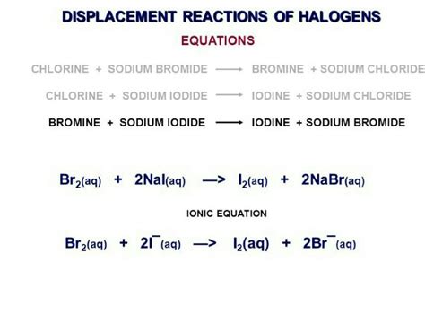 Reaction between sodium iodide and bromine water - Brainly.in