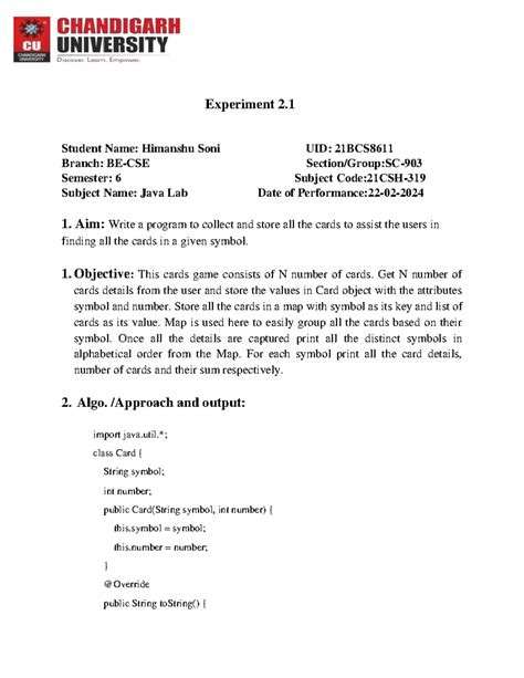 2.1 himanshu and akansh java - int number; public Card(String symbol ...