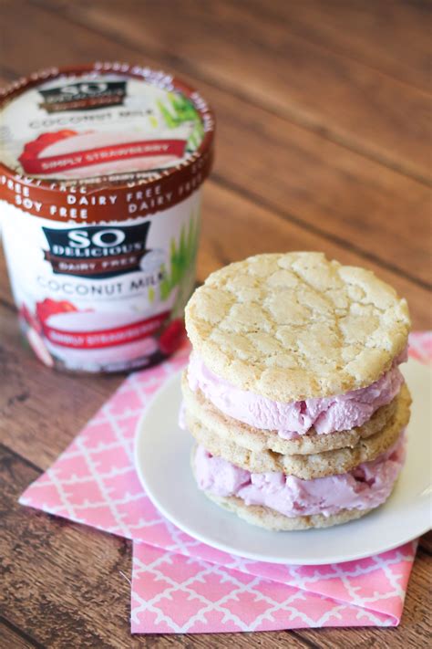 gluten free vegan strawberry ice cream sandwiches and so delicious ...