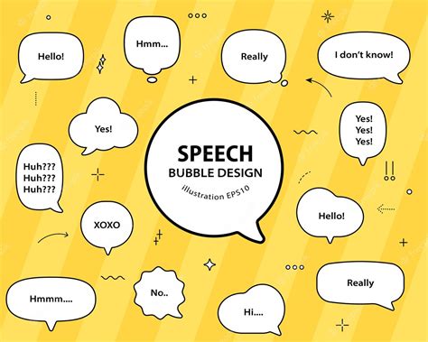 Premium Vector | Set hand drawn speech bubbles empty text box different ...