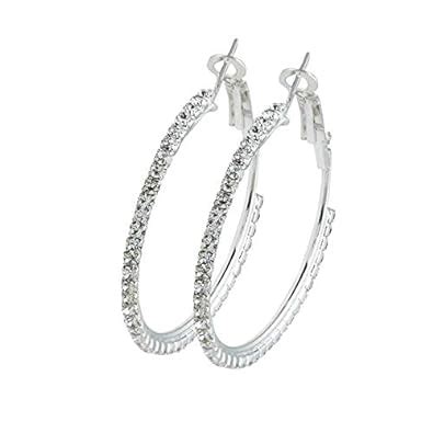 Shining Jewel - By Shivansh Austrian Crystal And Cz Silver Plated Hoop ...