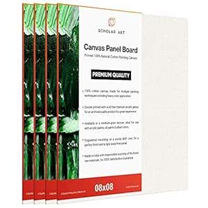 Scholar Art® Hobby Series 04 Oz (230 GSM) 100% Cotton Canvas Panel ...