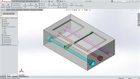SolidWorks Hole Wizard Custom Thread 的图像结果