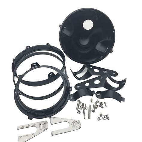 Motorcycle Black 7 Inch headlight Housing Mounting Bracket For Led ...