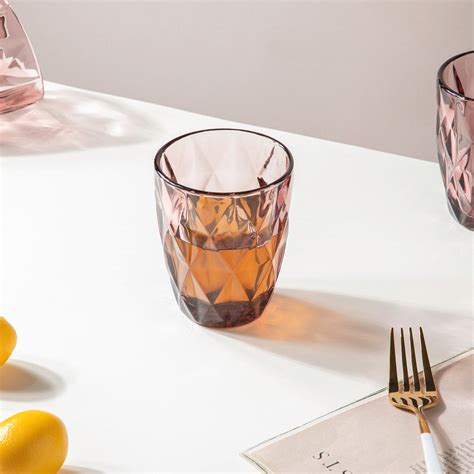 Rose Crystal Tumbler Mauve Small Set Of 6 250 ml Online - Premium ...